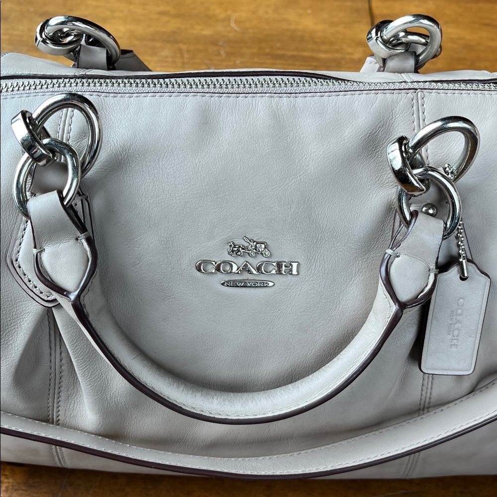 Coach Colette Shoulder Satchel f33806 Gray Birch - Picture 3 of 16